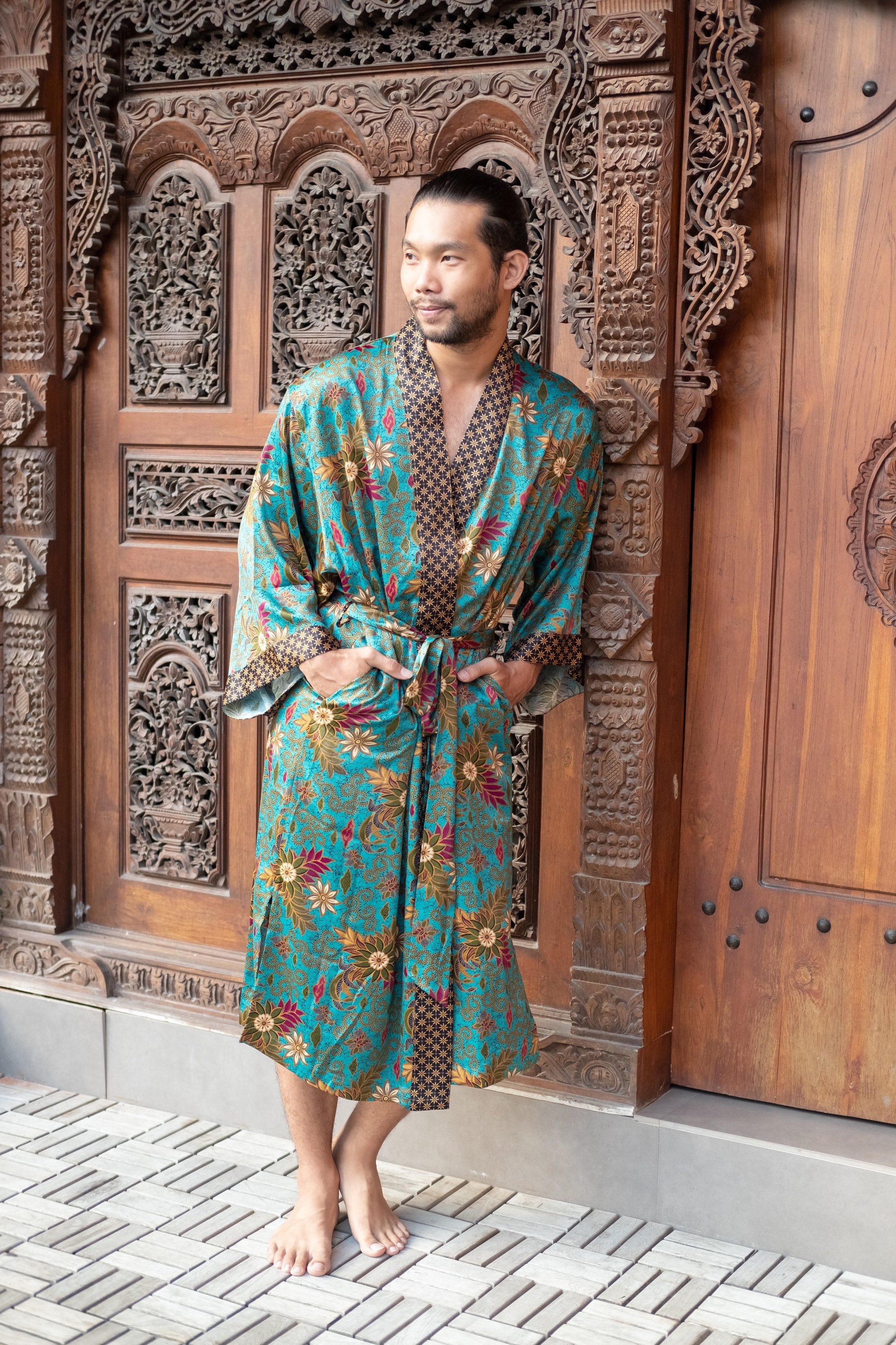 Men's Shirt — Red & Purple / Violet Pattern