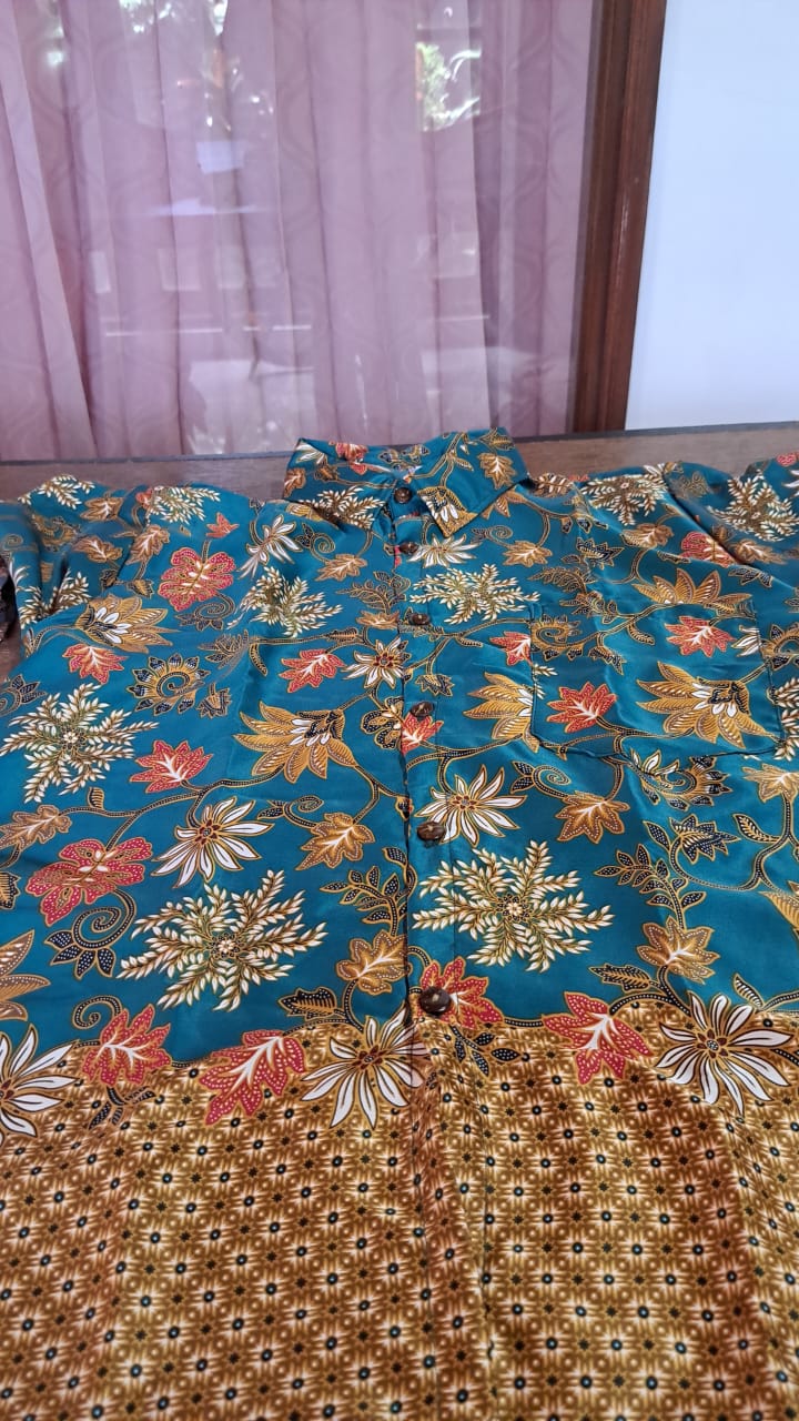 Men's Shirt — Blue / Teal Splash Pattern