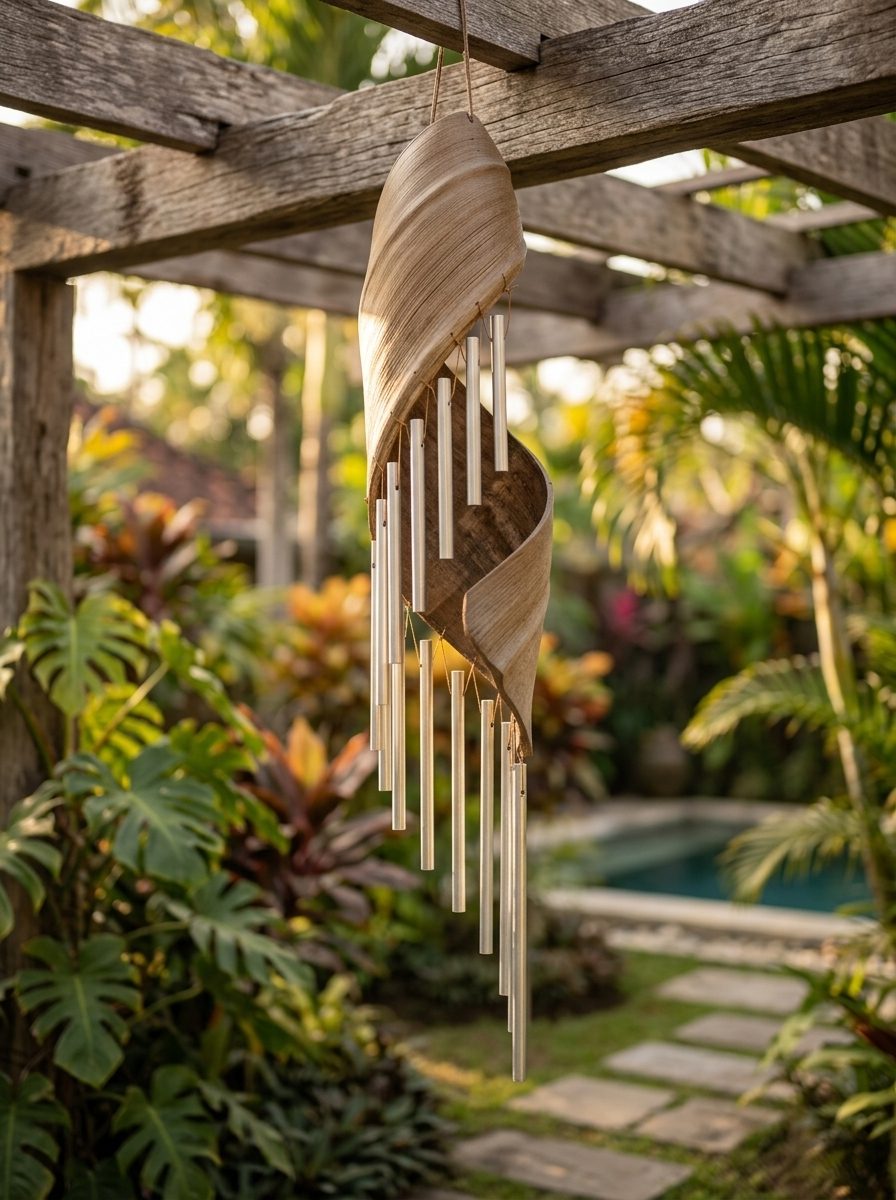 Wind Chime Coconut with Metal